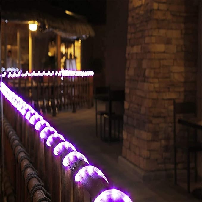 100ft LED Rope Lights Outdoor, 720 LED Connectable and Flexible Tube Lights with 8 Modes, Waterproof LED Rope Lighting for Garden, Patio, Pool, Bedroom, Party, Indoor Outdoor Decoration (Purple)-BloomoryGarden