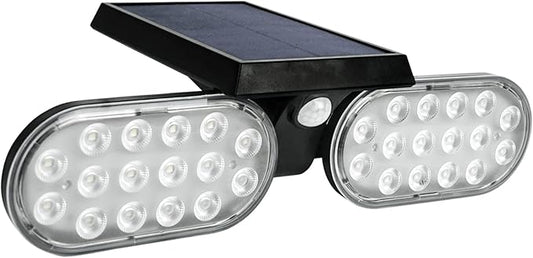 Luwint Solar Motion Lights Outdoor, Waterproof Solar Powered Flood & Security Lights for Outside, 2 Heads Swivel 360 Angle Solar Lights with Ground Stake-BloomoryGarden
