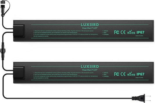 LUXBIRD Daisy Chain Heating Mats, 2 Pack, 3 * 20 inches, IP67 Waterproof PVC-BloomoryGarden