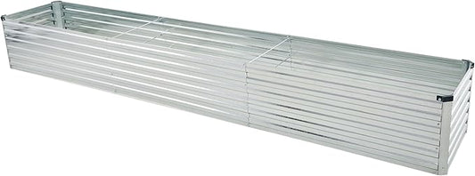 12x2x1.5ft Galvanized Raised Garden Bed,Outdoor Planter Box Metal Patio Kit Planting Bed for Vegetables Flowers Herb,Silver-BloomoryGarden