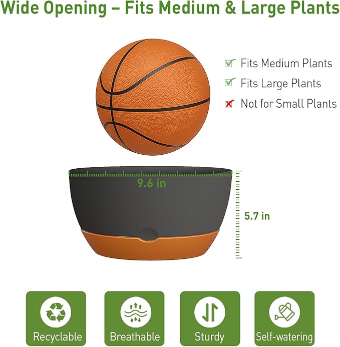 10 Inch Hanging Planters for Indoor & Outdoor Plants (2 Pack) - Self-Watering & Drainage Flower Pots with 2 Kinds of Plant Hangers for Home Decor & Garden (Deep Gray, 10 in)-BloomoryGarden
