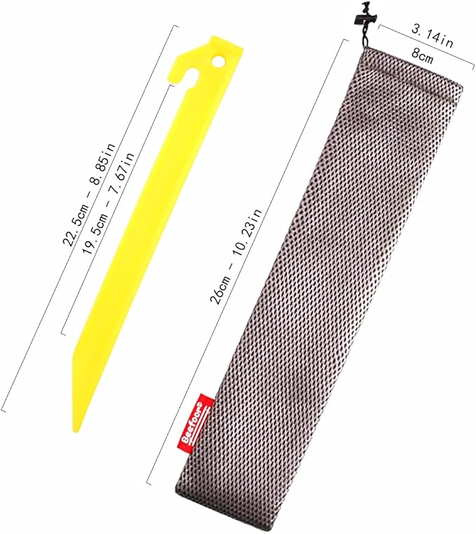 10-Pack Plastic Tent Stakes – 9-Inch Heavy Duty Canopy Anchoring Pegs for Camping, Gardening, Landscaping, Backpacking – Lightweight, Rust-Proof, Reusable Camping Stake-BloomoryGarden
