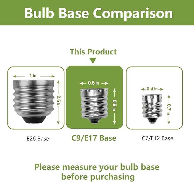 100Pack C9 Christmas LED Light Bulbs, Strawberry Replacement Bulb 2200K Warm White Shatterproof & Waterproof Outdoor String Light Bulbs, E17 Candelabra Base Edison Bulbs for Holiday Decoration-BloomoryGarden
