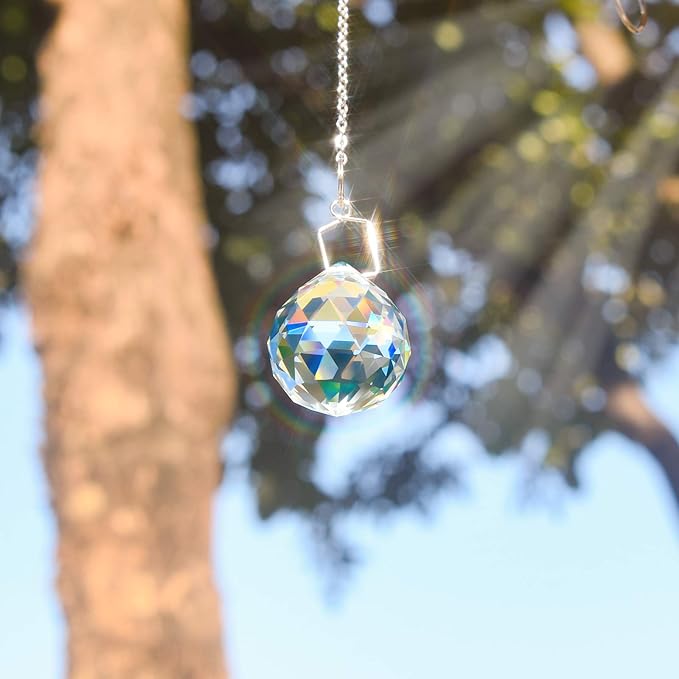 10Ppcs Sun Shine Catcher Chains for Pendant Prisms, 18.11 inch Crystal Prismatic Ball Suspension Chain with Hook for Crystal Prism Decoration DIY Crystal Decoration(10PCS)-BloomoryGarden