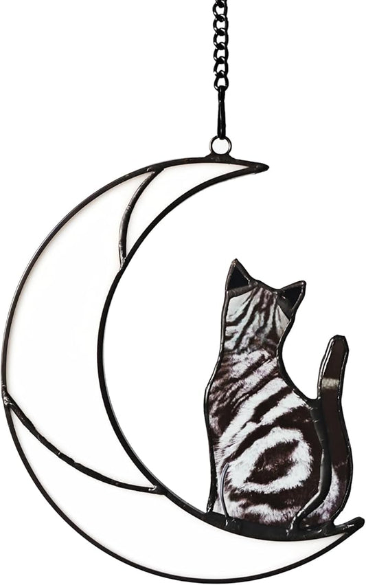 Loss of Cat Tabby Cat American Shorthair Cat Memorial Gifts Stained Glass Cat Gifts for Cat Lovers.-BloomoryGarden