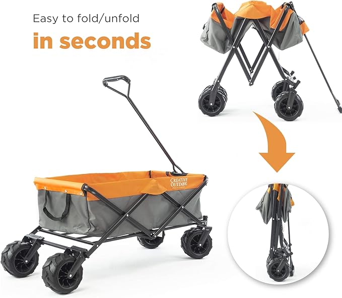 Creative Outdoor Original Folding Wagon All-Terrain Wheels-BloomoryGarden