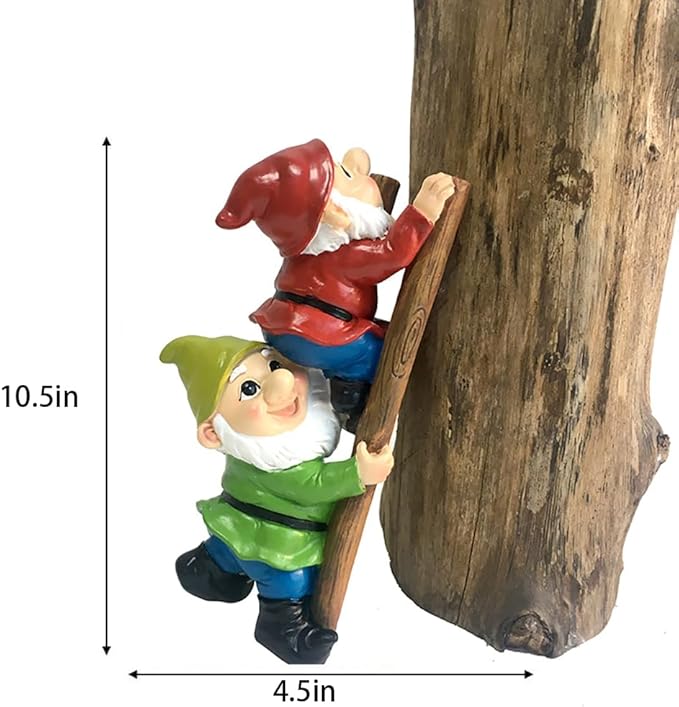 10.5'' Funny Garden Gnomes Statues, Weather-Proof Large Resin Outdoor Decor Garden Sculptures Cute Yard Decorations,Ideal Ornament for Outside Pond Pool Patio Front Porch Backyard-BloomoryGarden