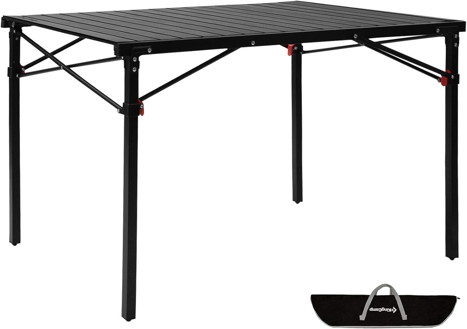 KingCamp Lightweight Compact Folding Camping Table,Stable Aluminum Alloy Folding Roll up Table for 4-6 Person for Picnic, Camping, Barbecue and Party,Portable Multifunctional Table with Carry Bag-BloomoryGarden