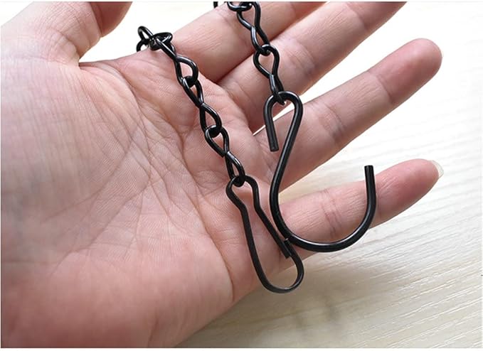 10 Pack 9.5 Inch Black Hanging Chains, Garden Plant Hangers for Hanging Bird Feeders, Billboards, Chalkboards, Basket, Planters, Lanterns, Wind Chimes and Decorative Ornaments Etc-BloomoryGarden