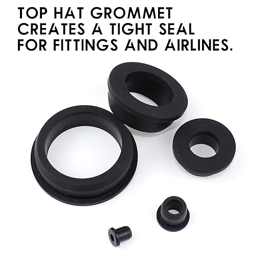 1 Inch Drill Hole, 5/8 Inch ID Silicone Rubber Grommets for Wiring, Automotive, Firewall Hole Plug, Top Hat Grommets for 5/8 Inch OD Vinyl Tubing in Hydroponic and Irrigation Systems, 10 Pack