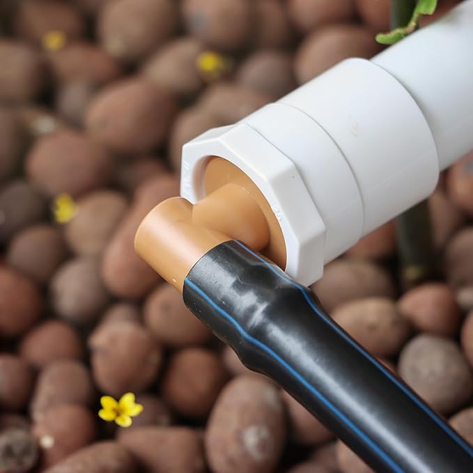 12 Pieces 3/4 Inch PVC to 1/2 Inch Drip Irrigation Adapter Fittings, 3/4" Male Pipe Thread(MPT) x 1/2" Drip Line Barbed Elbow Connectors 3/4-in PVC to 1/2-in Poly Tubing Adapter-BloomoryGarden