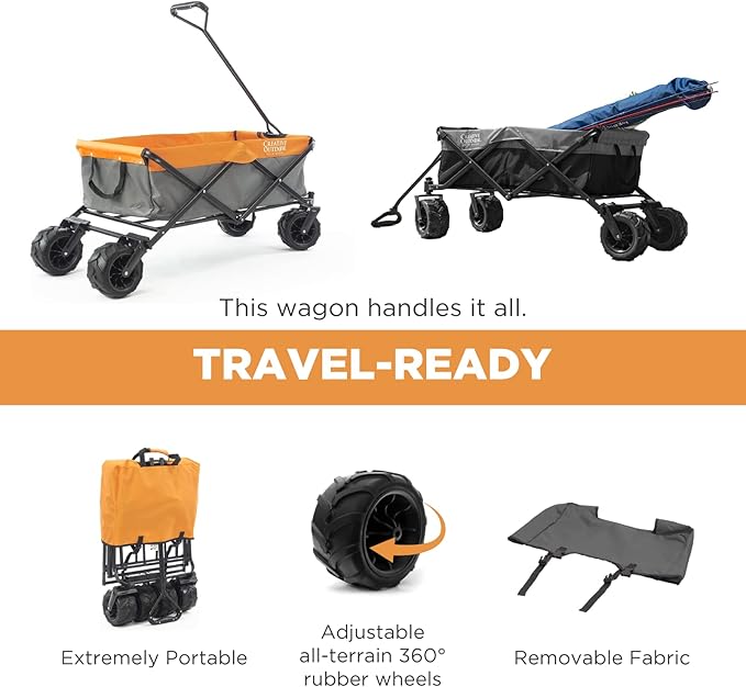 Creative Outdoor Original Folding Wagon All-Terrain Wheels-BloomoryGarden