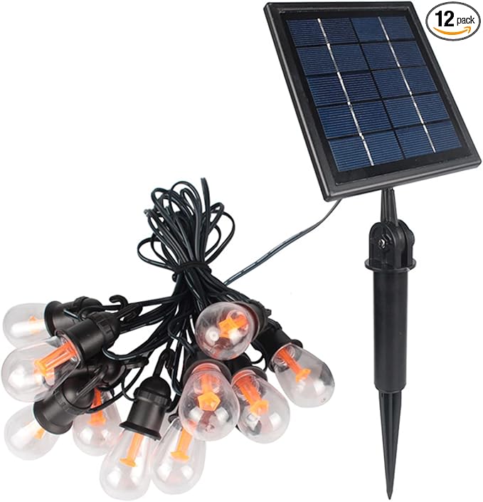 Luwint 27ft Solar String Lights - 12 Bulbs, Waterproof Fairy Hanging Lights for Outdoor Patio, Garden, Yard, and Deck Decoration - Solar Powered LED Lights-BloomoryGarden
