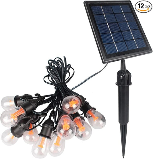 Luwint 27ft Solar String Lights - 12 Bulbs, Waterproof Fairy Hanging Lights for Outdoor Patio, Garden, Yard, and Deck Decoration - Solar Powered LED Lights-BloomoryGarden