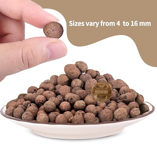 10LB Leca Clay Pebbles for Plants, Expanded Leca Balls for Indoor Plants, Orchid Potting Mix, Soil Amendment, Drainage, Easy Reusability, 4-16mm-BloomoryGarden