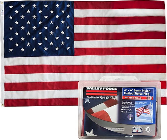 100% Made in the USA - 3'x5' ft – Perma-Nyl Sewn Nylon with Grommets - Sturdy, Durable, and Patriotic - Great For Gardens, Homes, Patios and Cars – By Valley Forge Flag-BloomoryGarden