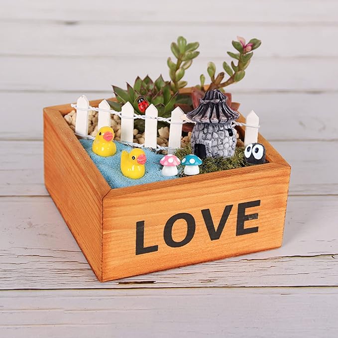 105 Miniature Fairy Garden Accessories, Fairy Garden Kit, Fairy Garden Animals, Miniature Figurines, Micro Landscape Ornaments Kit, Garden DIY Kit for Dollhouse Decoration Plant House Decor-BloomoryGarden
