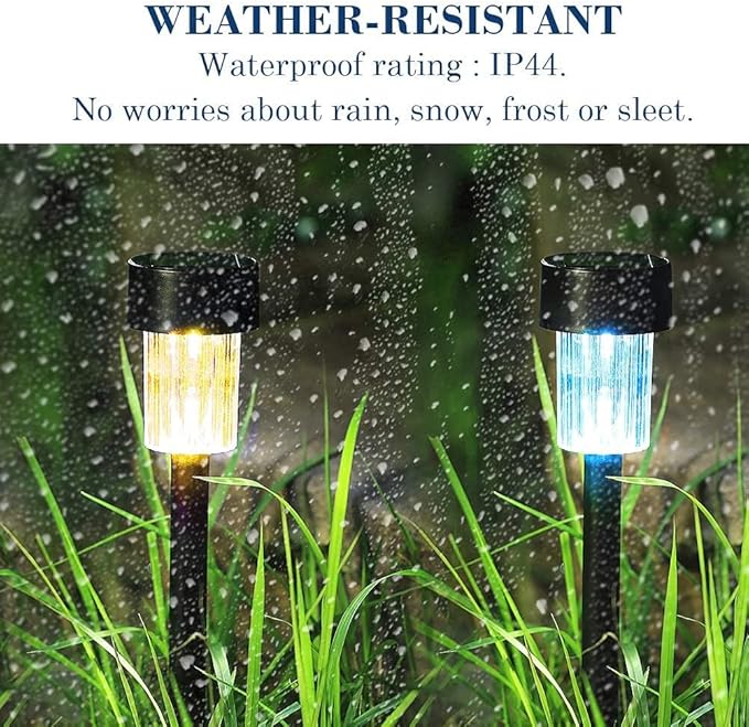 MAGGIFT 12 Pcs Solar Pathway Lights Solar Powered Lights, Outdoor Change Color Automatically Solar Landscape Lights for Lawn, Patio, Yard, Walkway, Deck, Driveway and Garden, RGB Color Changing-BloomoryGarden