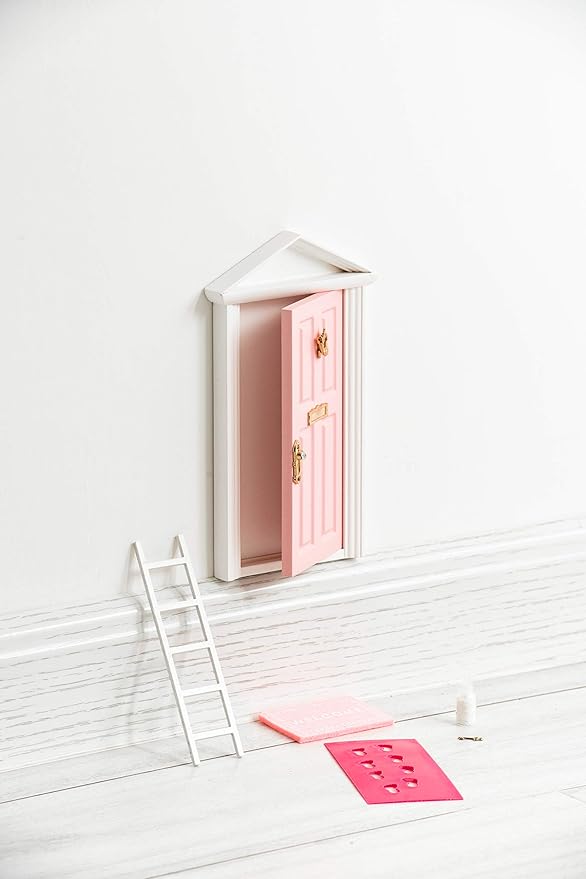 18.5cm Little Magical Fairy Door Opening with Accessories/Tooth Fairy Door for Fairy Tale Education Learning Toy Pretend Playset for Kids DIY Fairy Garden-BloomoryGarden