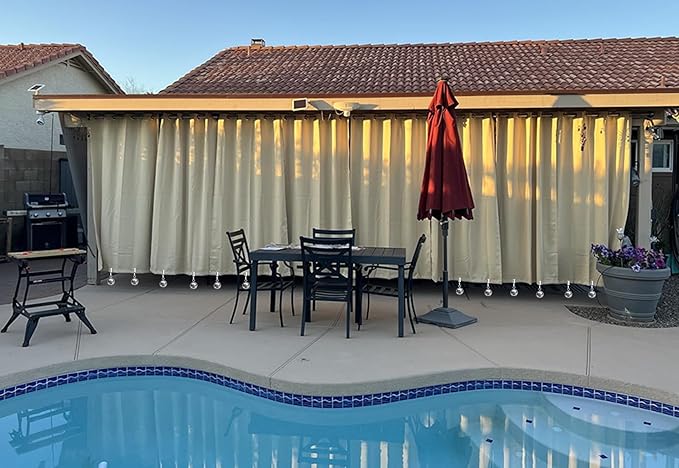 10 Pack Heavy Duty Curtain Weights, Heavy Weights for Outdoor Curtains of Pergola Patio Gazebo Cabana, Stainless Steel Weight Clip Down Curtain, Garden Flag, Shower Curtain, Tablecloth-BloomoryGarden