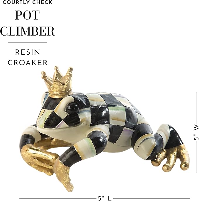 MACKENZIE-CHILDS Pot Climber, Decorative Flowerpot Hanger, Indoor and Outdoor Planter Hanging Decor, Pot Croaker-BloomoryGarden