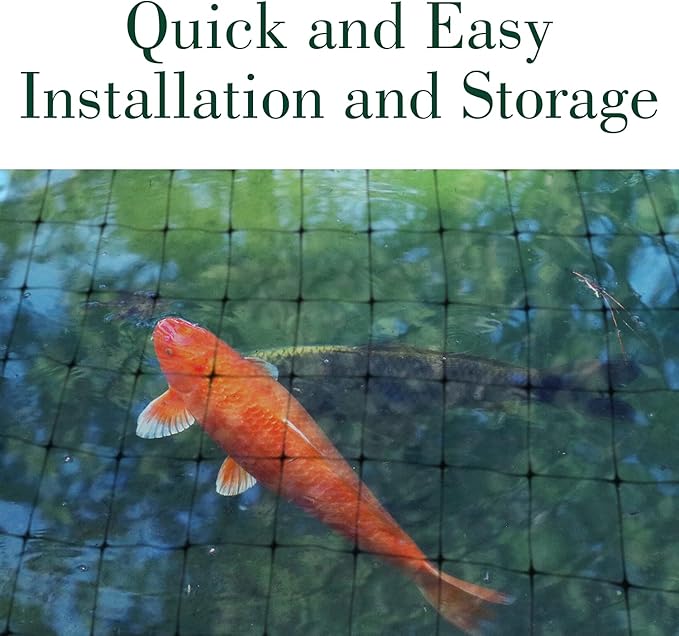 Dalen Pond & Pool Netting – Outdoor Water Garden Cover – Protective Mesh for Fish & Aqua Life - 3/8" Mesh - (28' x 28')-BloomoryGarden