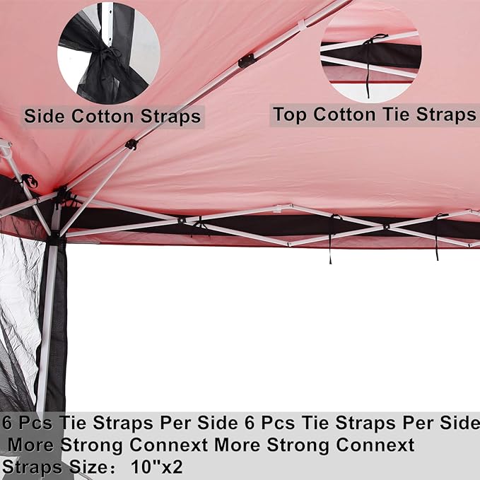 10x10 Mosquito Net with Zipper for Patio Camping Gazebo and Canopy Tent, Outdoor Gazebo Replacement Mosquito Netting Tent Screen Wall, Ultra Fine Mesh(Only Net No Frame)-BloomoryGarden