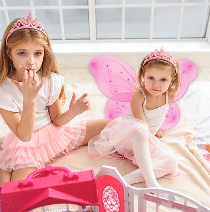 LOLASATURDAYS- Fairy Wings, Butterfly Wings, Fairy Wings Kids, Fairy Costume, Alas, Wings Costume, Tinkerbell Wings, Fairy Wings for Girls, Set of 6 (22" x 15")-BloomoryGarden