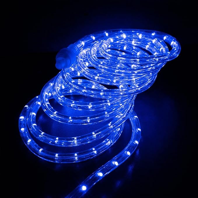 100ft LED Rope Lights Outdoor, 720 LED Connectable and Flexible Tube Lights with 8 Modes, Waterproof LED Rope Lighting for Garden, Patio, Bedroom, Party, Pool, Indoor Outdoor Xmas Decoration (Blue)-BloomoryGarden