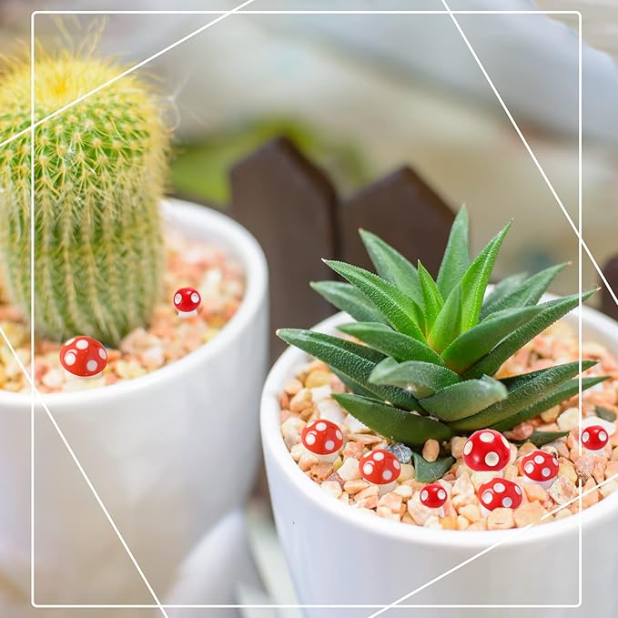160 Pcs Tiny Mushrooms Mini Figurines Miniature Cute Colorful Mushroom Figurines Indoor Outdoor Mushroom Statue Decor Mushroom Decoration for Garden Landscape Bonsai Craft Ornament (Red, S, M, L)-BloomoryGarden