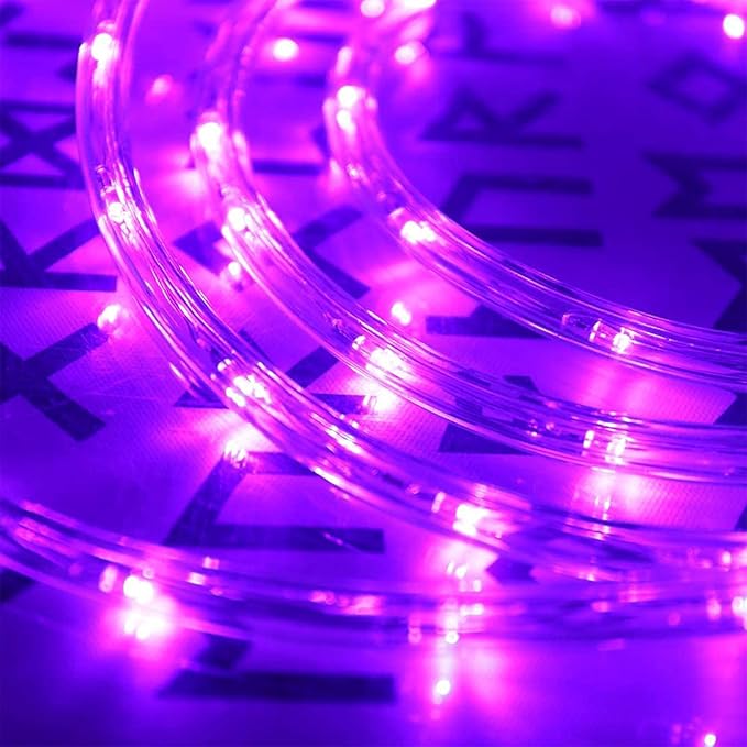 100ft LED Rope Lights Outdoor, 720 LED Connectable and Flexible Tube Lights with 8 Modes, Waterproof LED Rope Lighting for Garden, Patio, Pool, Bedroom, Party, Indoor Outdoor Decoration (Purple)-BloomoryGarden