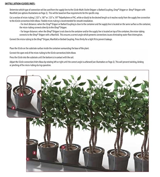1 Pack - Premium Hevy Duty Drip Irrigation Watering Ring for 1/8" .125 inch Tubing, Halo, Circle, Great for Greenhouse & Commercial Grower Applications (5" Diameter Ring, 1)