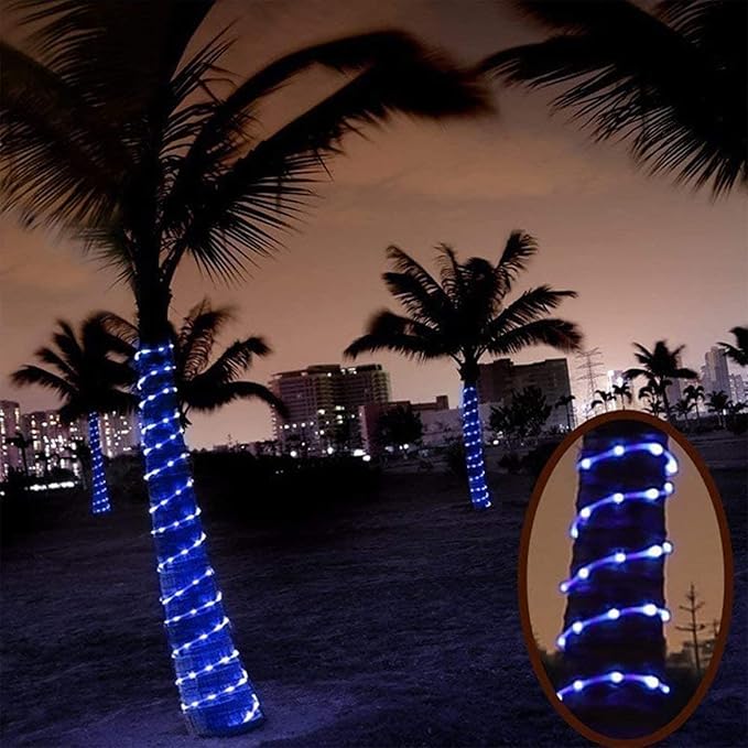100ft LED Rope Lights Outdoor, 720 LED Connectable and Flexible Tube Lights with 8 Modes, Waterproof LED Rope Lighting for Garden, Patio, Bedroom, Party, Pool, Indoor Outdoor Xmas Decoration (Blue)-BloomoryGarden