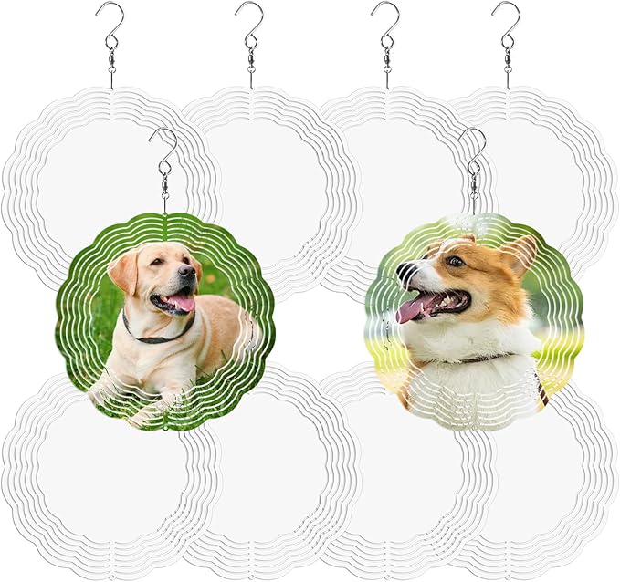 10 Pack Sublimation Wind Spinner Blanks 10 Inch,3D Wind Spinners Sublimation Blanks Products Bulk Aluminum Metal Sublimation Blank Wind Spinner for DIY Gift Indoor Outdoor Decoration-BloomoryGarden