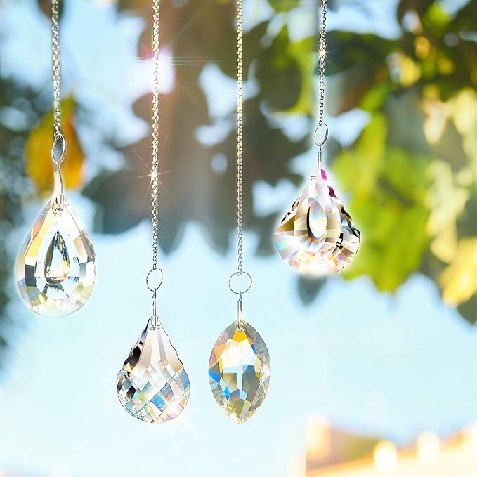 10Ppcs Sun Shine Catcher Chains for Pendant Prisms, 18.11 inch Crystal Prismatic Ball Suspension Chain with Hook for Crystal Prism Decoration DIY Crystal Decoration(10PCS)-BloomoryGarden