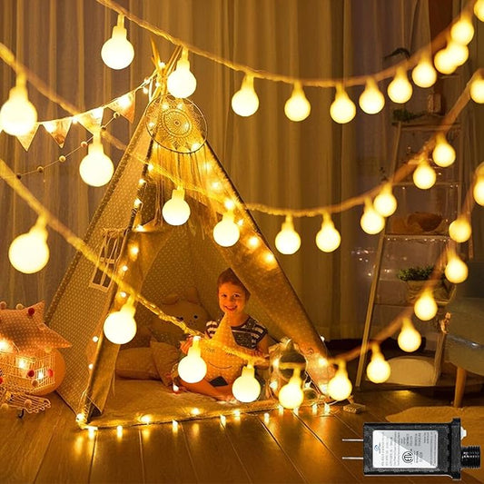 120 LED String Lights 40ft, 8 Lighting Modes Plug in Fairy String Lights for Bedroom Classroom Patio Garden Wedding Party Christmas Tree Outdoor Indoor Decorations Warm White-BloomoryGarden