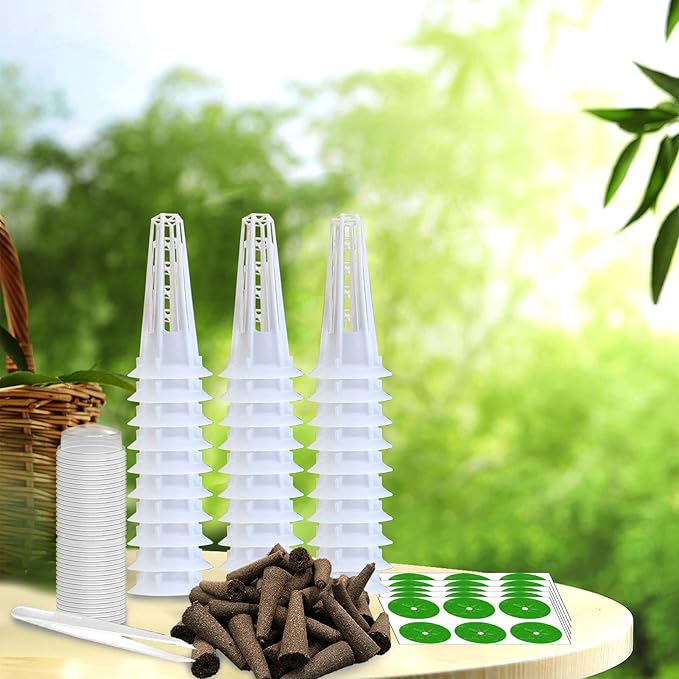 161PCS Hydroponic Pod Kit for Aerogarden and All Brands Growing System, Grow Anything Kit with 40 Grow Sponges, 40 Grow Baskets, 40 Grow Domes, 40 Pod Labels, 1 Tweezer, Herb Garden Planter Indoor Kit-BloomoryGarden