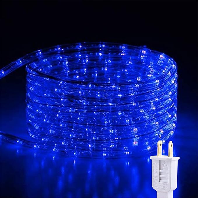 100ft LED Rope Lights Outdoor, 720 LED Connectable and Flexible Tube Lights with 8 Modes, Waterproof LED Rope Lighting for Garden, Patio, Bedroom, Party, Pool, Indoor Outdoor Xmas Decoration (Blue)-BloomoryGarden