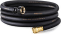 Garden Hose 5/8" x 25ft - No-Kink Flexible Water Hose 600 PSI Burst Pressure, Lightweight & Durable for Yard, Car Wash, Pets Black-BloomoryGarden