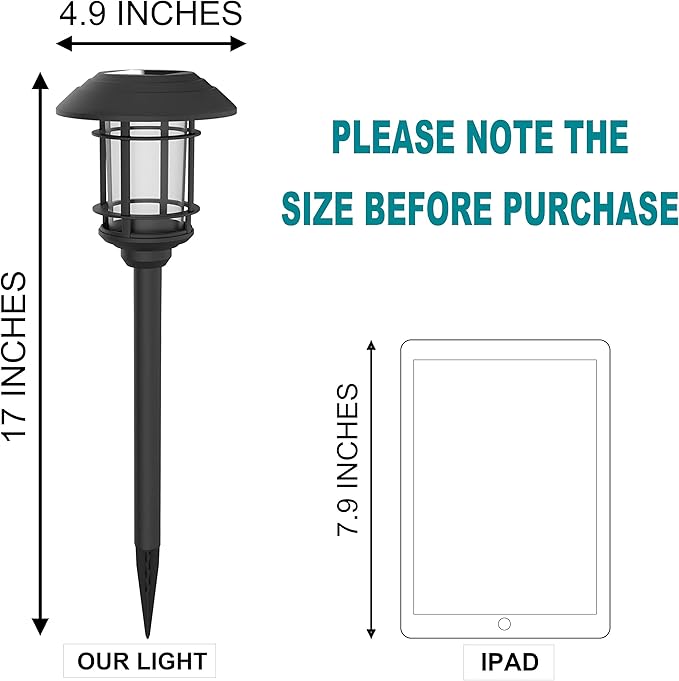 MAGGIFT Solar Powered Pathway Lights - 6 Pack, Waterproof, Warm White for Lawn, Patio, Yard, Walkway, Deck, Driveway-BloomoryGarden