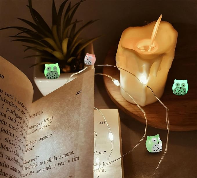 Luminous Mini Resin Animals 40 Pcs Tiny Resin Owls Glow in The Dark for Garden Miniatures Fairy Garden Accessories Plant Decorations and Car Accessories-BloomoryGarden