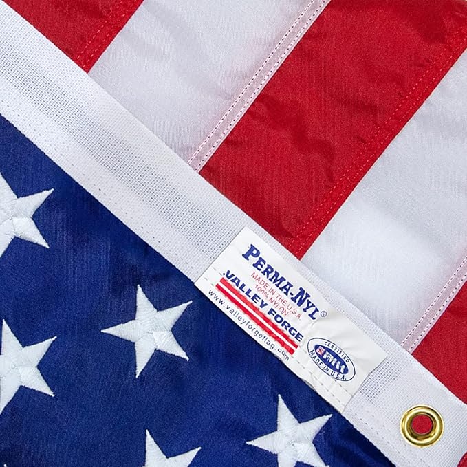 100% Made in the USA - 3'x5' ft – Perma-Nyl Sewn Nylon with Grommets - Sturdy, Durable, and Patriotic - Great For Gardens, Homes, Patios and Cars – By Valley Forge Flag-BloomoryGarden