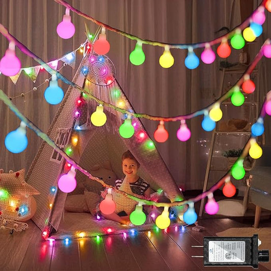 120 LED String Lights 40ft, 8 Lighting Modes Plug in Fairy String Lights for Bedroom Classroom Patio Garden Wedding Party Christmas Tree Outdoor Indoor Decorations Multicolor-BloomoryGarden