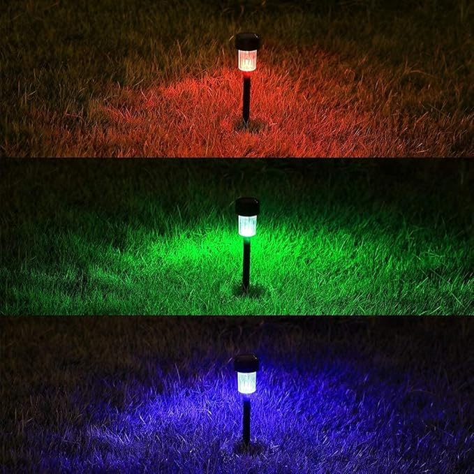 MAGGIFT 12 Pcs Solar Pathway Lights Solar Powered Lights, Outdoor Change Color Automatically Solar Landscape Lights for Lawn, Patio, Yard, Walkway, Deck, Driveway and Garden, RGB Color Changing-BloomoryGarden