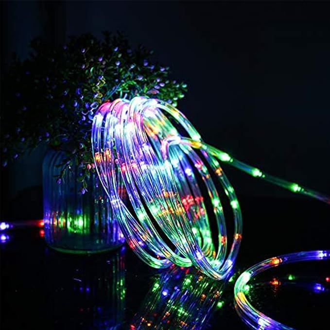 100ft LED Rope Lights Outdoor, 720 LED Connectable and Flexible Tube Lights with 8 Modes, Waterproof LED Rope Lighting for Garden, Patio, Pool, Bedroom, Party, Indoor Outdoor Decoration (Multicolor)-BloomoryGarden