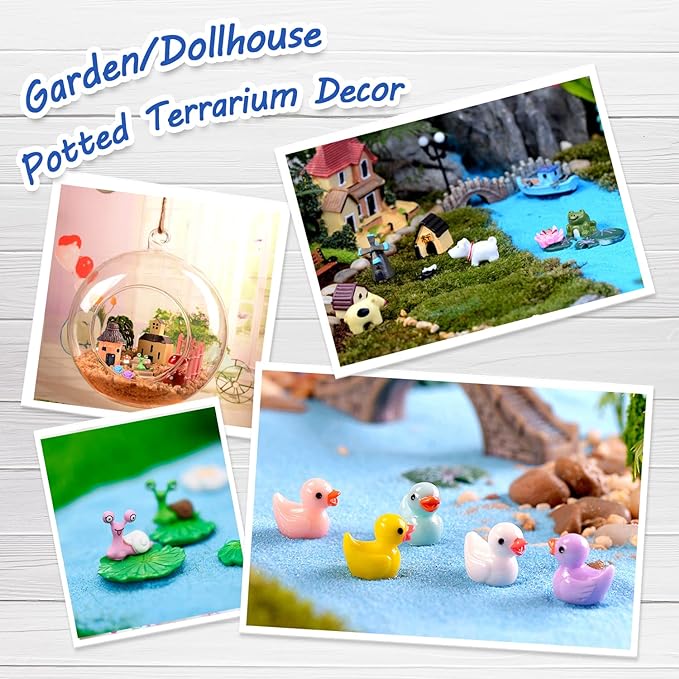 105 Miniature Fairy Garden Accessories, Fairy Garden Kit, Fairy Garden Animals, Miniature Figurines, Micro Landscape Ornaments Kit, Garden DIY Kit for Dollhouse Decoration Plant House Decor-BloomoryGarden