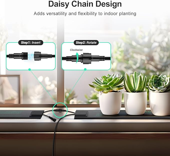 LUXBIRD Daisy Chain Heating Mats, 2 Pack, 3 * 20 inches, IP67 Waterproof PVC-BloomoryGarden