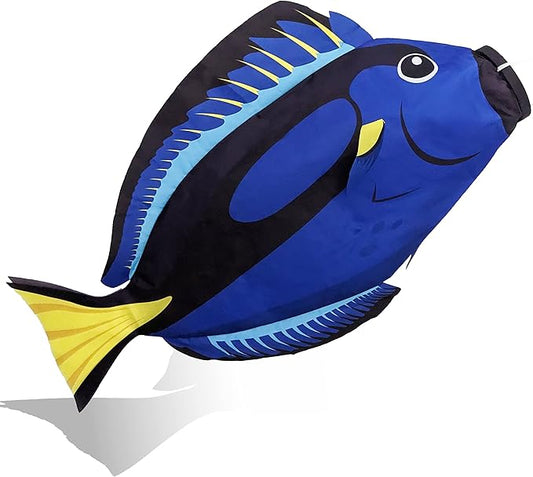 Madrona Brands Blue Tang Tropical Fish Windsock | Durable Outdoor Hanging Decoration | Yard, Garden, Boat, Home and More | 30-Inch-BloomoryGarden