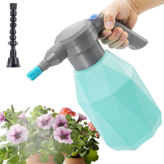 0.5 Gallon Electric Spray Bottle Plant Mister for Indoor/Outdoor Plants, 2L Automatic Watering Can Rechargeable Battery Powered Sprayer with Adjustable Spout for Garden, Fertilizing, Cleaning-BloomoryGarden