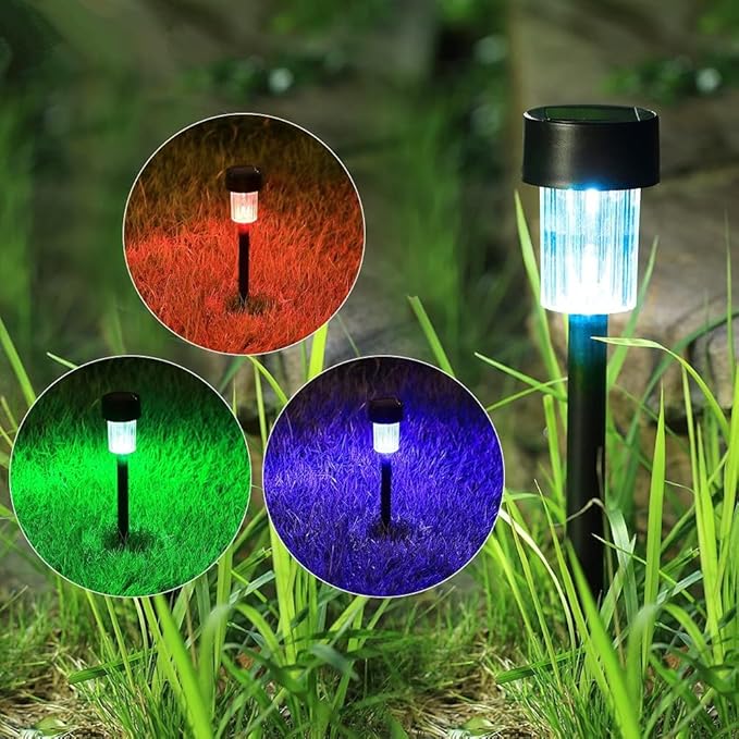 MAGGIFT 12 Pcs Solar Pathway Lights Solar Powered Lights, Outdoor Change Color Automatically Solar Landscape Lights for Lawn, Patio, Yard, Walkway, Deck, Driveway and Garden, RGB Color Changing-BloomoryGarden
